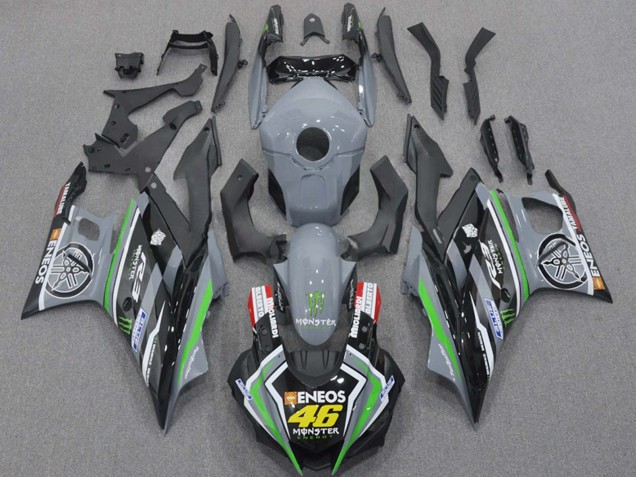 Carena Moto Yamaha YZF R3/R25 2015-2018 - Nardo Grigio Verde Nero ENEOS Mostro 46