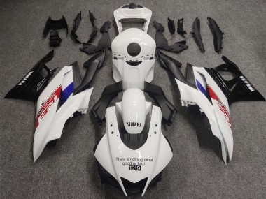Carena Moto Yamaha YZF R3/R25 2019-2021 - Bianco Rosso Blu Nero Fibra di Carbonio 1919 Fabbrica
