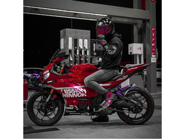 Carena Moto Yamaha YZF R3/R25 2019-2021 - Rosso Scuro Bianco Argento Nero Valsir