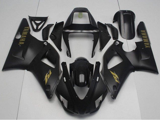 Carena Moto Yamaha YZF R1 1998-1999 - Nero Lucido Nero Opaco Oro