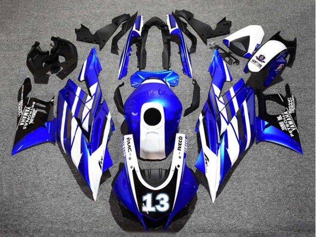 Carena Moto Yamaha YZF R3/R25 2019-2021 - Blu Bianco Nero Yamalube Petronas 13