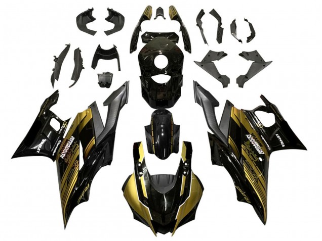 Carena Moto Yamaha YZF R3/R25 2019-2021 - Oro Nero Lucido Semakin Didepan