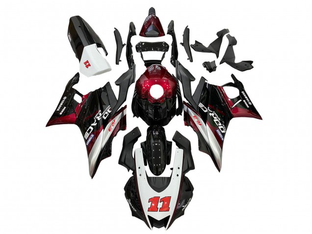Carena Moto Yamaha YZF R3/R25 2019-2021 - Bianco Rosso Nero 11