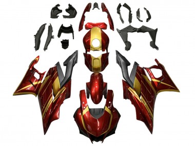 Carena Moto Yamaha YZF R3/R25 2019-2021 - Rosso Oro Nero Opaco Fabbrica