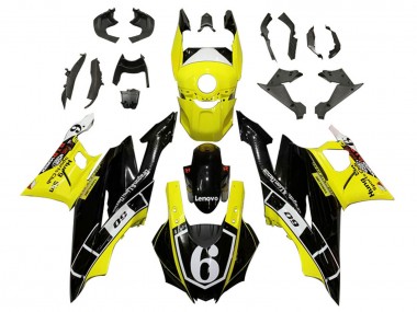 Carena Moto Yamaha YZF R3/R25 2019-2021 - Giallo Bianco Nero Lucido Lenovo 6 Fabbrica