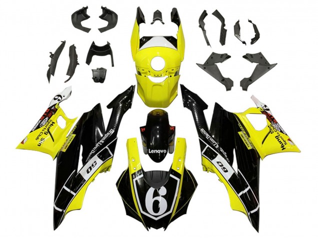 Carena Moto Yamaha YZF R3/R25 2019-2021 - Giallo Bianco Nero Lucido Lenovo 6