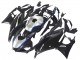 Carena Moto Yamaha YZF R3/R25 2022-2024 - Nero Fibra di Carbonio Stile Argento Blu