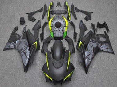 Carena Moto Yamaha YZF R3/R25 2022-2024 - Nero Opaco Grigio Giallo Verde Fabbrica