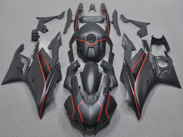 Carena Moto Yamaha YZF R3/R25 2022-2024 - Nero Opaco Rosso