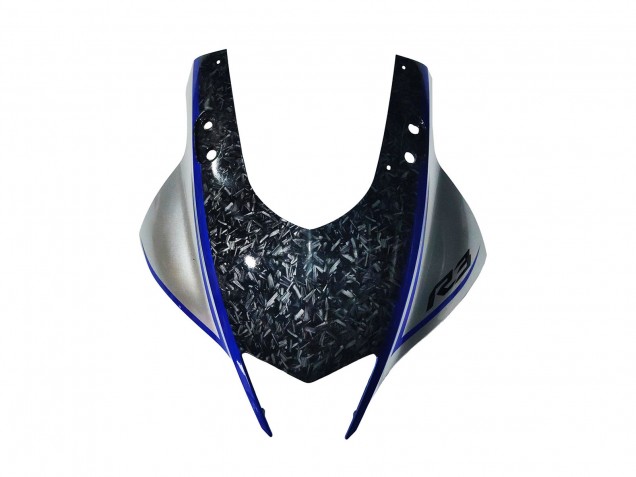 Carena Moto Yamaha YZF R3/R25 2022-2024 - Marmo Nero Argento Blu Forgiato Fibra di Carbonio Stile