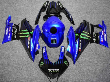 Carena Moto Yamaha YZF R3/R25 2022-2024 - Blu Verde Nero Mostro ENEOS Yamalube Fabbrica