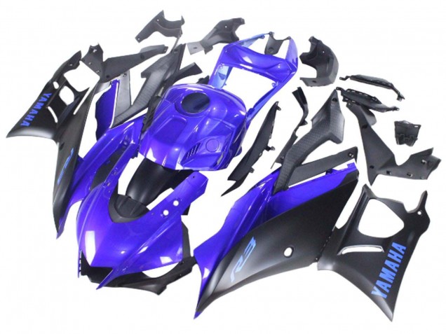 Carena Moto Yamaha YZF R3/R25 2022-2024 - Blu Nero Opaco