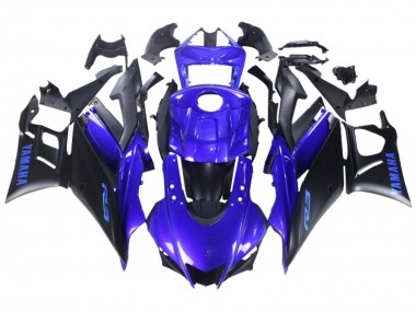 Carena Moto Yamaha YZF R3/R25 2022-2024 - Blu Nero Opaco Fabbrica