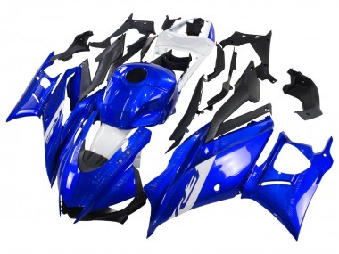 Carena Moto Yamaha YZF R3/R25 2022-2024 - Blu Bianco Nero Opaco Fabbrica