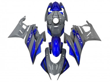 Carena Moto Yamaha YZF R3/R25 2022-2024 - Grigio Scuro Blu Fabbrica