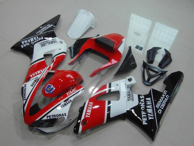 Carena Moto Yamaha YZF R1 2000-2001 - Rosso Bianco Nero Lucido Petronas Yamalube