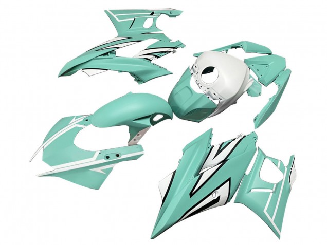 Carena Moto Yamaha YZF R3/R25 2022-2024 - Verde Chiaro Bianco Nero Banda
