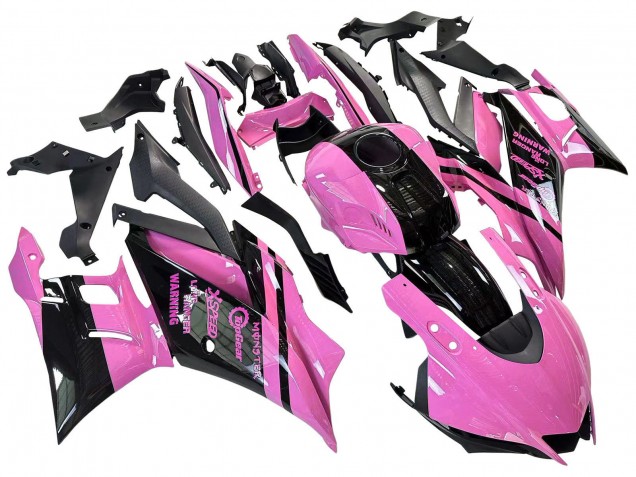 Carena Moto Yamaha YZF R3/R25 2022-2024 - Rosa Nero Lucido Mostro