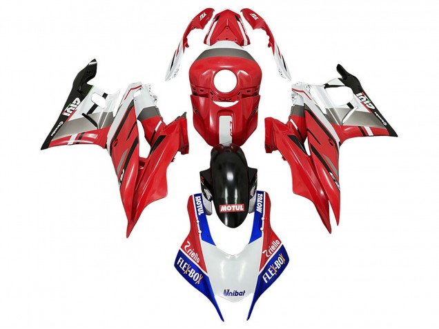 Carena Moto Yamaha YZF R3/R25 2022-2024 - Bianco Rosso Blu Nero Motul Flex Box Givi Unubat