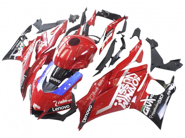 Carena Moto Yamaha YZF R3/R25 2022-2024 - Rosso Blu Nero Lenovo Valsir
