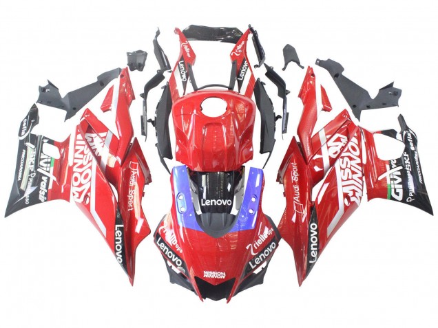 Carena Moto Yamaha YZF R3/R25 2022-2024 - Rosso Blu Nero Lenovo Valsir