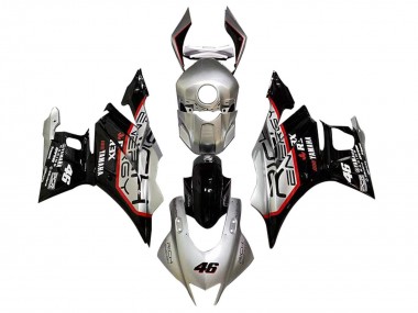Carena Moto Yamaha YZF R3/R25 2022-2024 - Argento Rosso Nero 46 Fabbrica