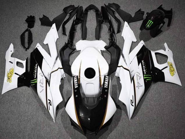Carena Moto Yamaha YZF R3/R25 2022-2024 - Bianco Nero Verde Mostro