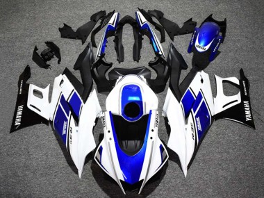 Carena Moto Yamaha YZF R3/R25 2022-2024 - Bianco Blu Nero Lucido Yamalube Fabbrica