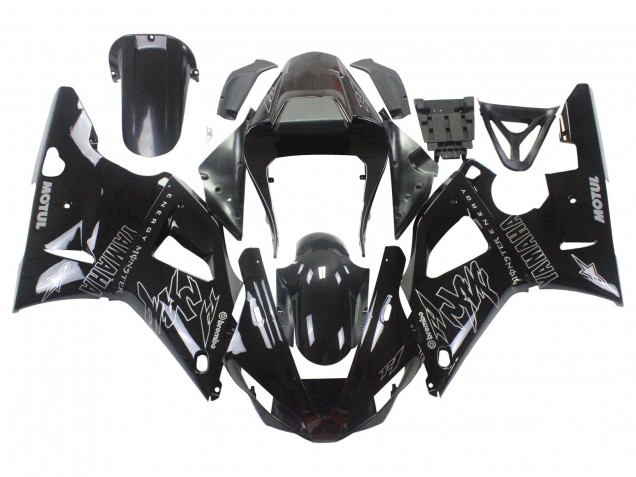 Carena Moto Yamaha YZF 1000 R1 2000-2001 - Nero Lucido Bianco Mostro Motul