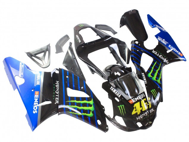 Carena Moto Yamaha YZF 1000 R1 2000-2001 - Blu Nero Verde Mostro Yamalube ENEOS 46