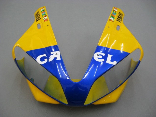 Carena Moto Yamaha YZF 1000 R1 2000-2001 - Bianco Giallo Blu Motul Cammello