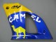 Carena Moto Yamaha YZF 1000 R1 2000-2001 - Bianco Giallo Blu Motul Cammello