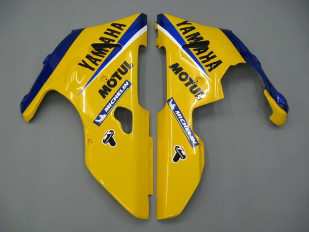 Carena Moto Yamaha YZF 1000 R1 2000-2001 - Bianco Giallo Blu Motul Cammello