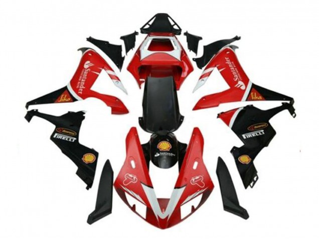 Carena Moto Yamaha YZF 1000 R1 2002-2003 - Rosso Argento Nero Santander