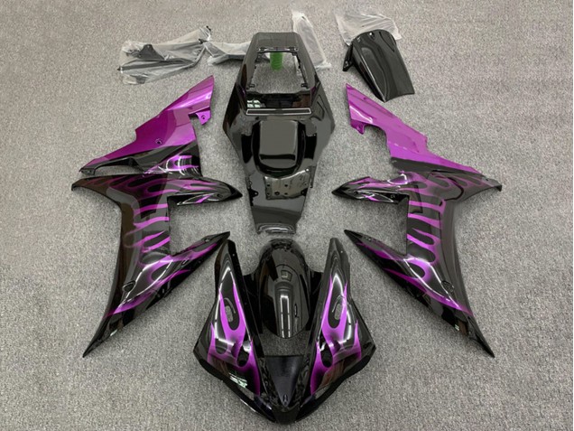 Carena Moto Yamaha YZF 1000 R1 2002-2003 - Nero Lucido Viola Fiamma