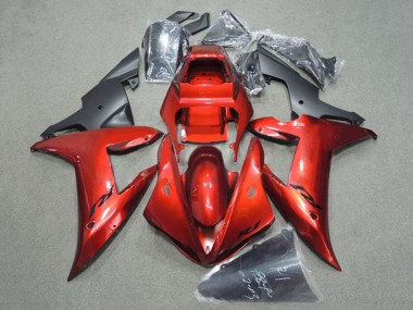 Carena Moto Yamaha YZF 1000 R1 2002-2003 - Rosso Nero Opaco Fabbrica