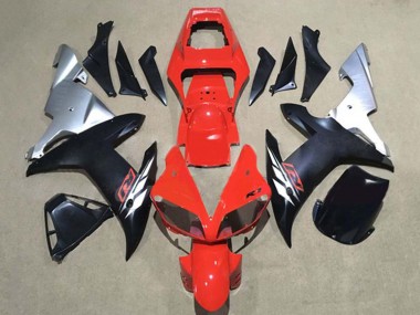 Carena Moto Yamaha YZF 1000 R1 2002-2003 - Rosso Argento Nero Opaco Fabbrica