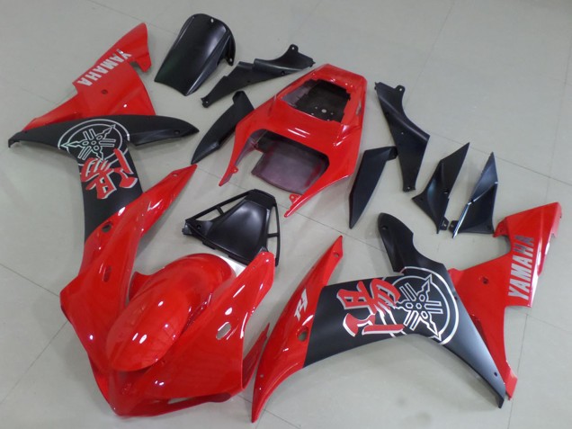Carena Moto Yamaha YZF R1 2002-2003 - Rosso Nero Opaco
