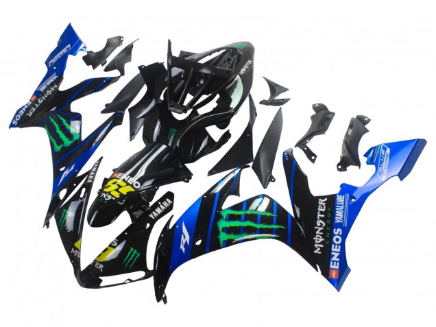 Carena Moto Yamaha YZF 1000 R1 2004-2006 - Blu Nero Giallo Verde Mostro Yamalube ENEOS 69