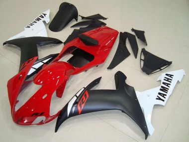 Carena Moto Yamaha YZF R1 2002-2003 - Rosso Bianco Nero Opaco Fabbrica