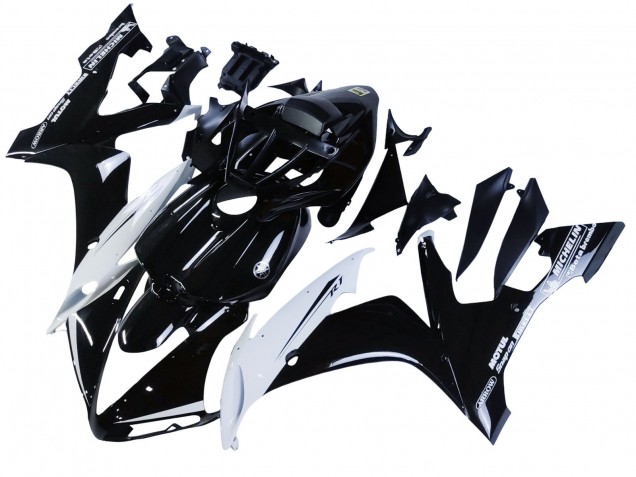 Carena Moto Yamaha YZF 1000 R1 2004-2006 - Nero Lucido Bianco Motul