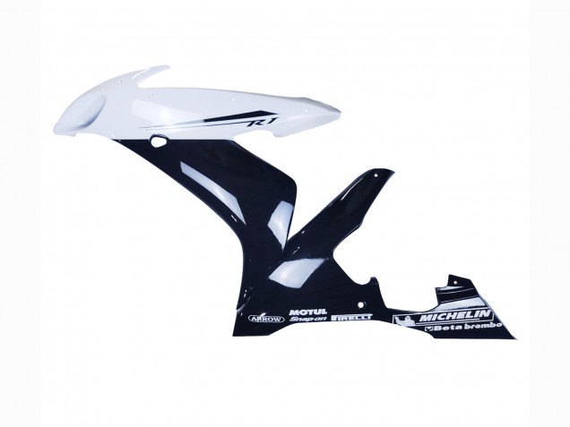 Carena Moto Yamaha YZF 1000 R1 2004-2006 - Nero Lucido Bianco Motul