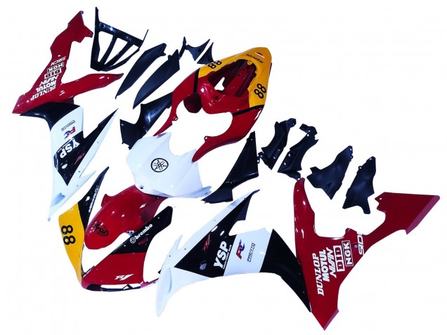 Carena Moto Yamaha YZF 1000 R1 2004-2006 - Giallo Rosso Bianco Nero YSP 88