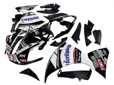 Carena Moto Yamaha YZF 1000 R1 2009-2011 - Nero Lucido Bianco Rosso Volvo Fimer Yamalube 87 Fabbrica