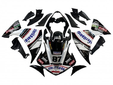 Carena Moto Yamaha YZF 1000 R1 2009-2011 - Nero Lucido Bianco Rosso Volvo Fimer Yamalube 87 Fabbrica