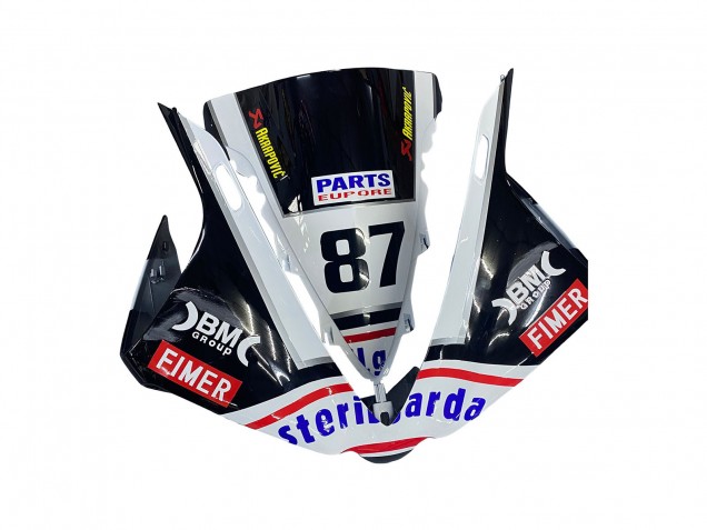 Carena Moto Yamaha YZF 1000 R1 2012-2014 - Nero Lucido Bianco Rosso Fimer Yamalube Sterilgarda 87