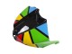 Carena Moto Yamaha YZF 1000 R1 2012-2014 - Nero Lucido Giallo Verde Blu Rosso Ruota dei Colori