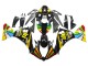 Carena Moto Yamaha YZF 1000 R1 2012-2014 - Nero Lucido Giallo Verde Blu Rosso Ruota dei Colori
