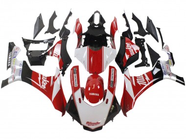 Carena Moto Yamaha YZF 1000 R1 2015-2019 - Bianco Rosso Nero Milwaukee Fabbrica