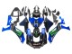 Carena Moto Yamaha YZF 1000 R1 2020-2025 - Blu Nero Verde Nero ENEOS Mostro